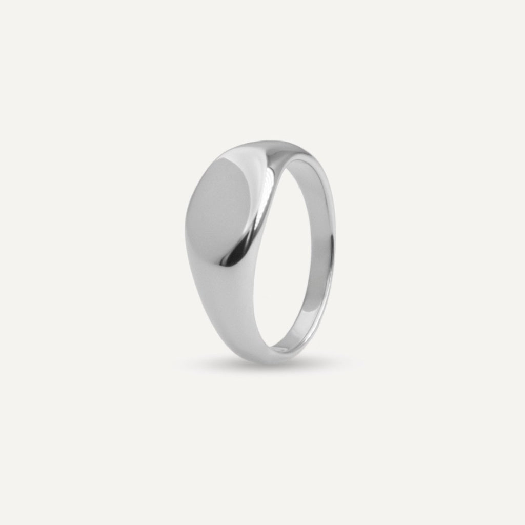 Rush silver ring men women trendy popular sleek ring 