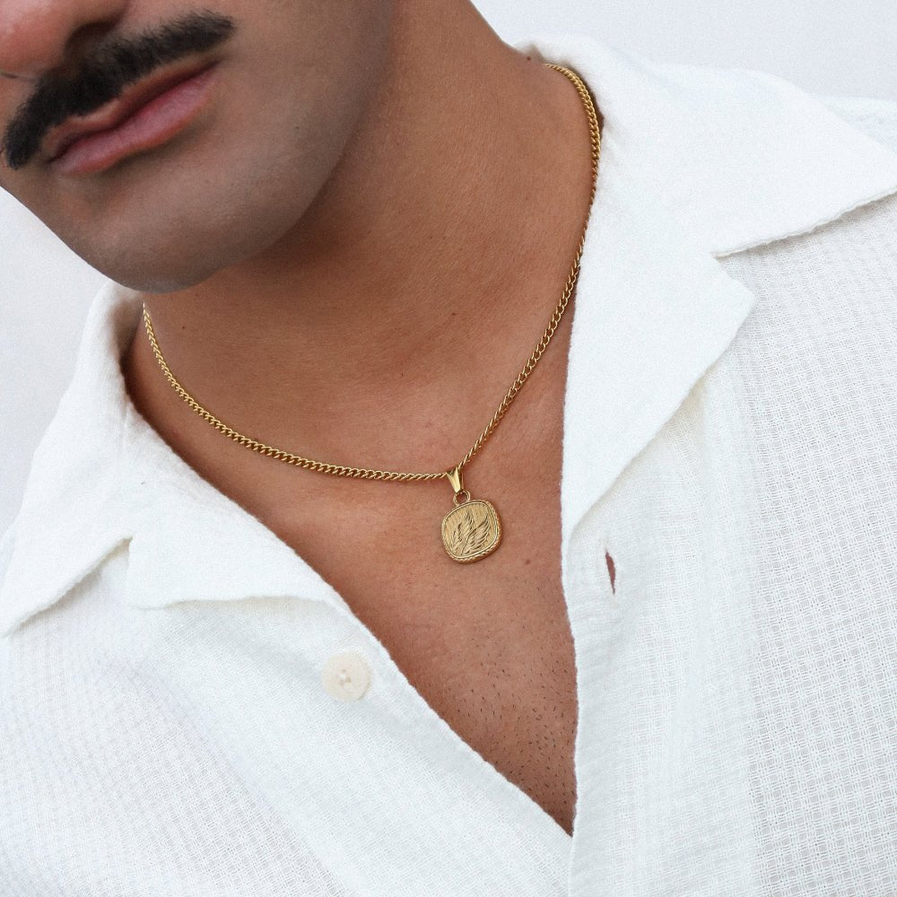 Rush gold wings pendant necklace trendy popular men women 