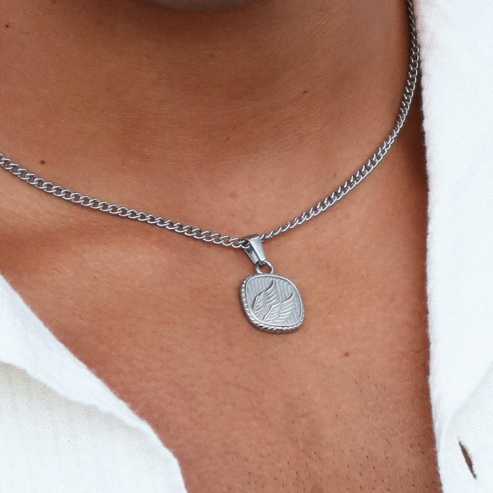 Rush silver wings pendant necklace trendy popular men women 