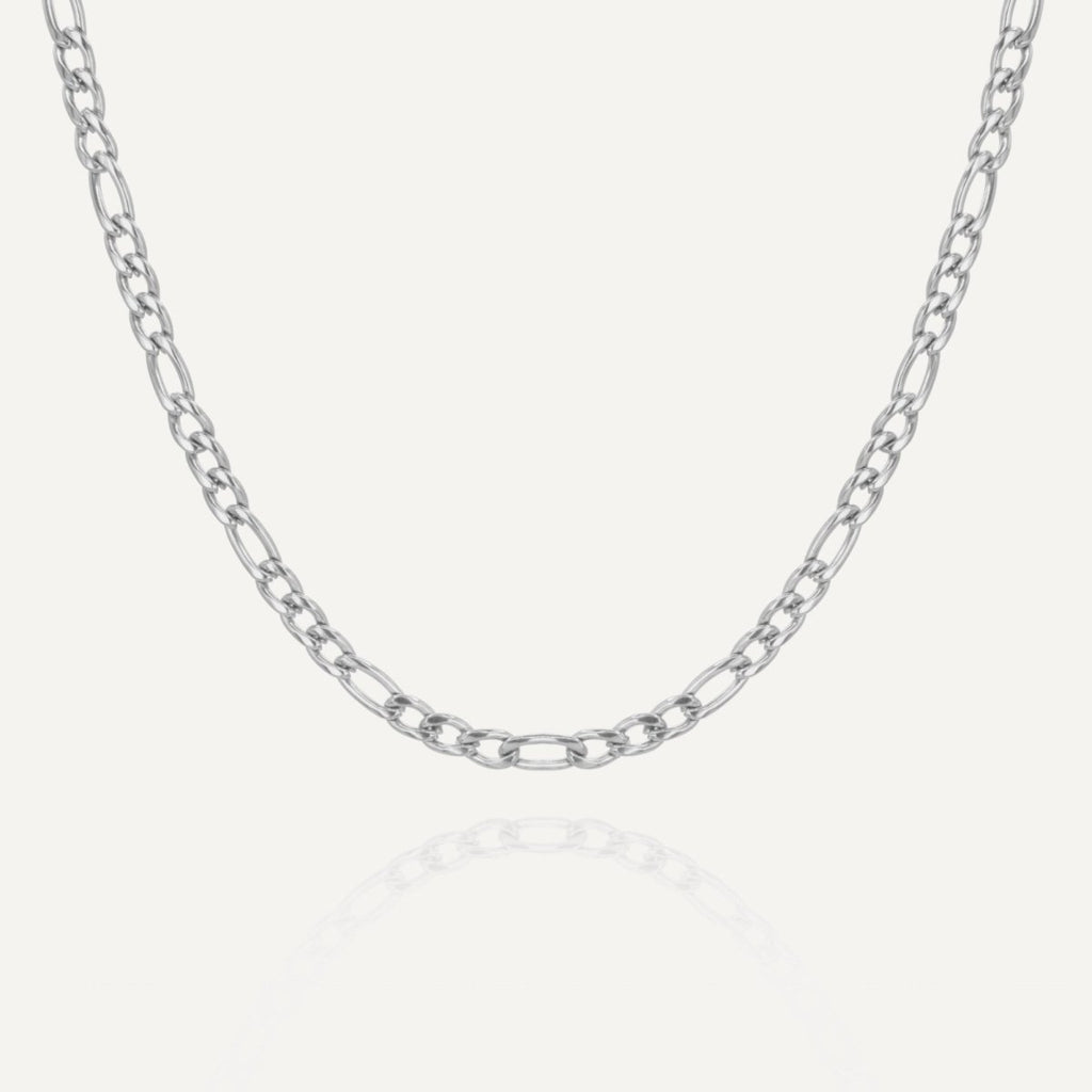 men women figaro chain 4mm silver trendy popular necklace