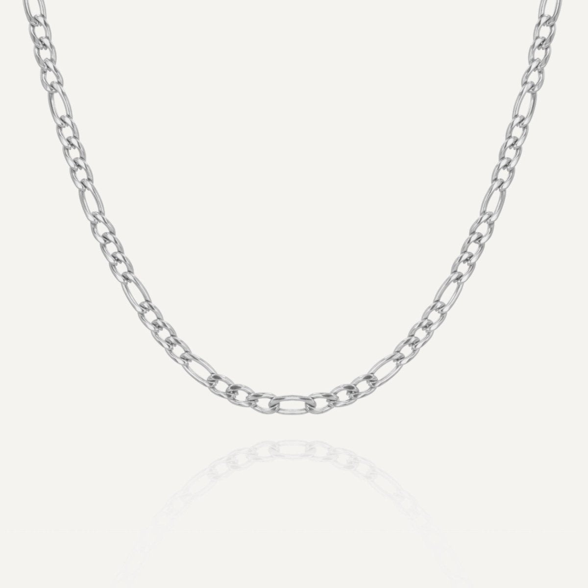men women figaro chain 4mm silver trendy popular necklace