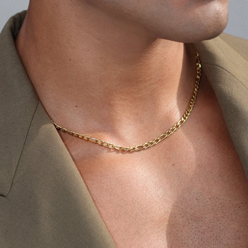 men women figaro rush chain 4mm gold trendy popular necklace