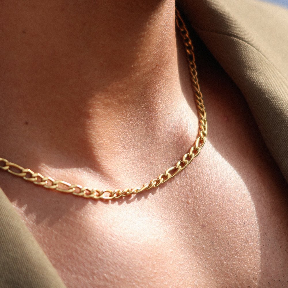 men women figaro rush chain 4mm gold trendy popular necklace