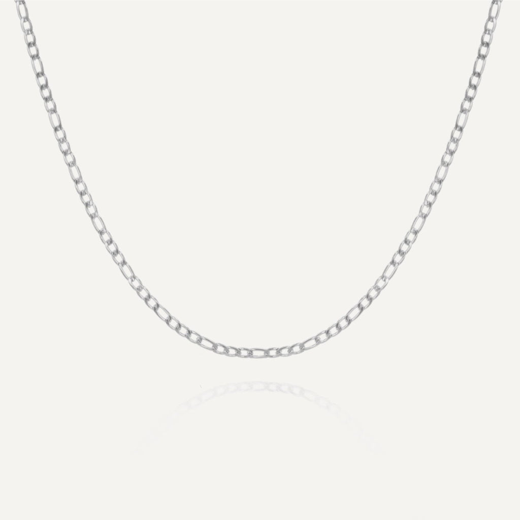 Rush men women figaro chain 2mm silver trendy popular necklace