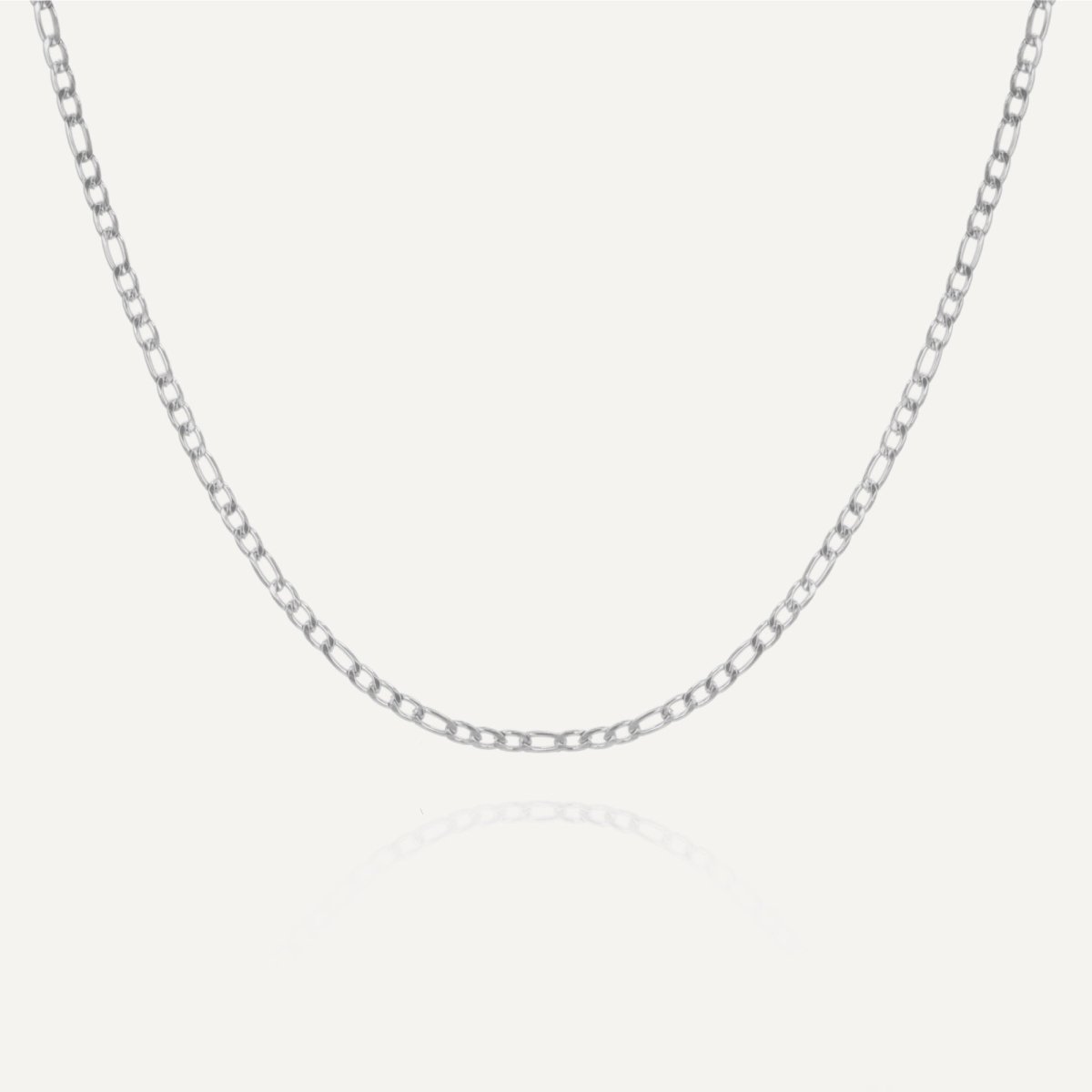 Rush men women figaro chain 2mm silver trendy popular necklace