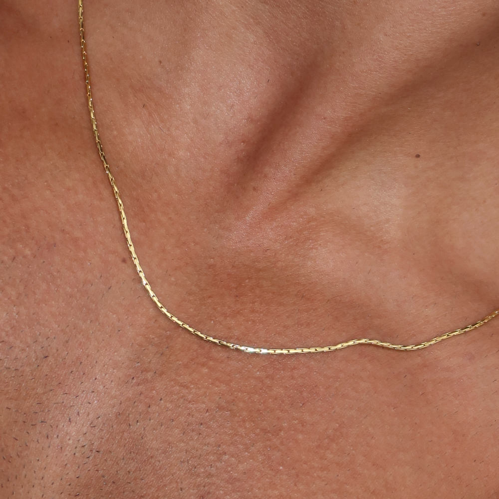 Rush wire gold chain men women trendy popular necklace 