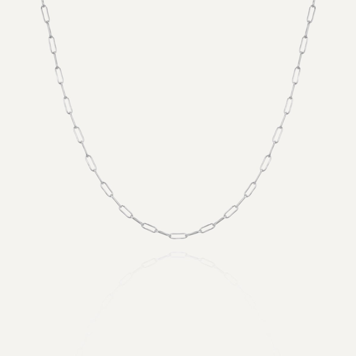 Rush paper clip chain silver men women popular trendy necklace