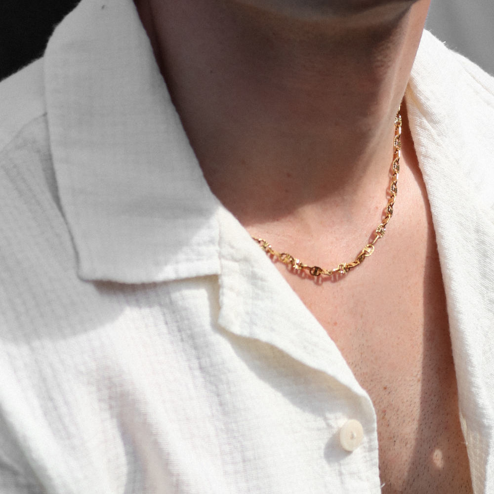 Rush Coffee Beans chain gold men women trendy popular necklace 