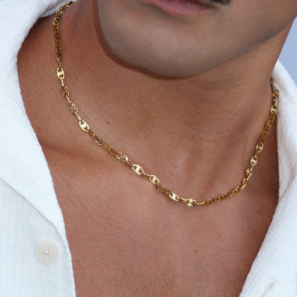 Rush Coffee Beans chain gold men women trendy popular necklace 