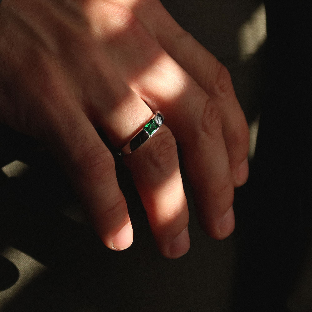 The Olive Spark Ring - Rush. Rush. 8 Silver