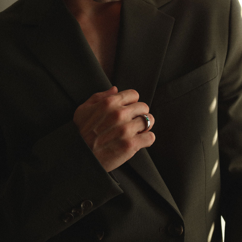 The Olive Spark Ring - Rush. Rush. 8 Silver