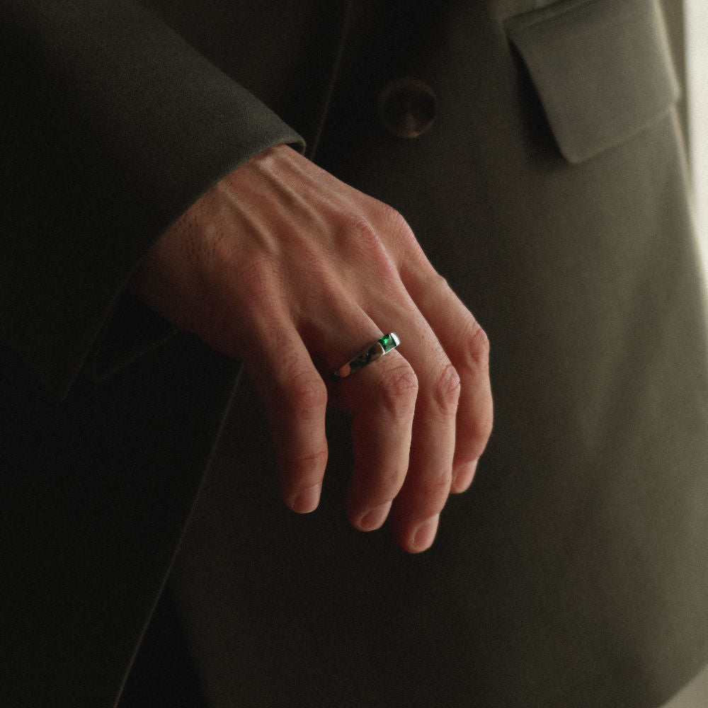 The Olive Spark Ring - Rush. Rush. 8 Silver