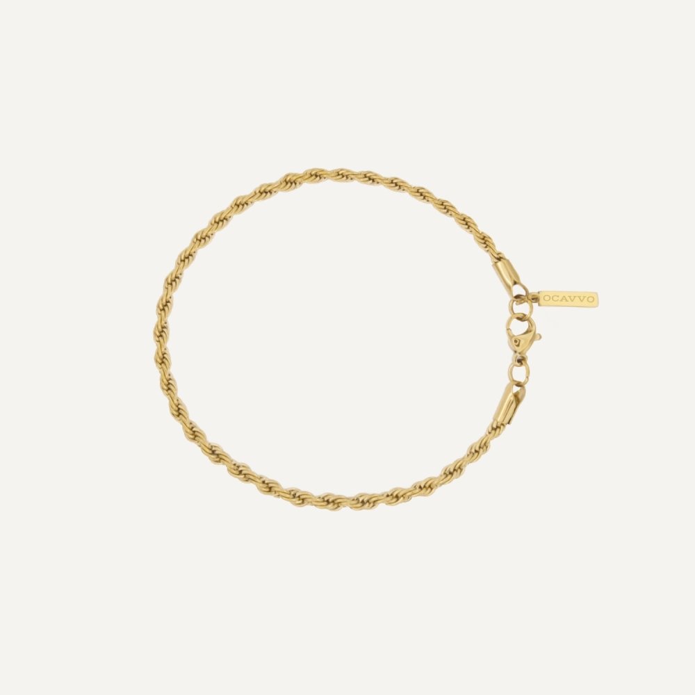 The Rope Chain Bracelet - 2mm. - OCAVVO OCAVVO Gold