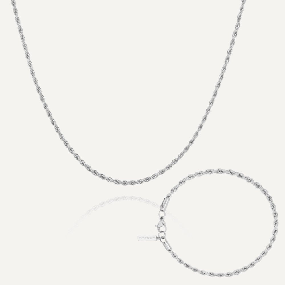 The Rope Chain Set - 2mm - OCAVVO OCAVVO Silver